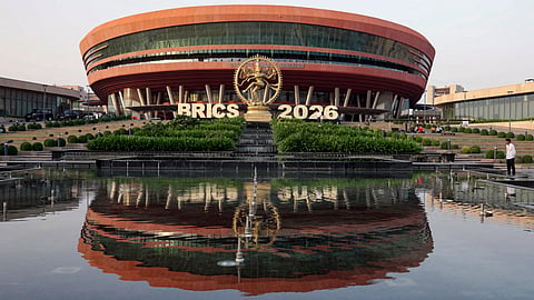  A glimpse of preparations for the 18th BRICS Summit, at Bharat Mandapam in New Delhi