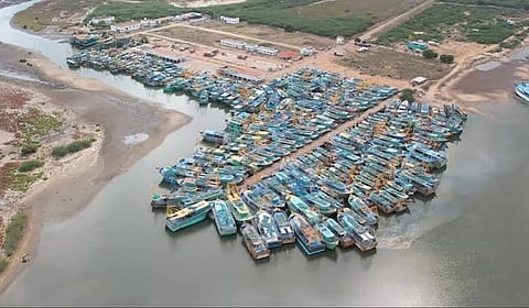 The Karaikal Port is located south-east of Vanjore village and falls under the Thirumalairayan Pattinam Commune Panchayat in Karaikal.
