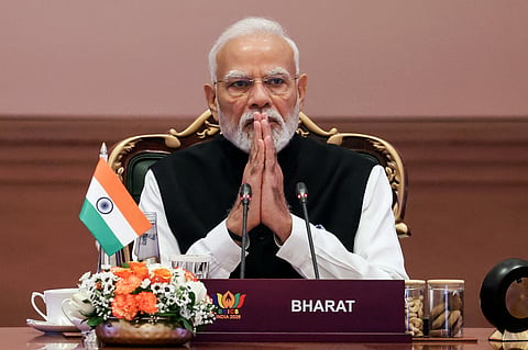 Prime Minister Narendra Modi attends the 18th BRICS Summit in New Delhi on September 12, 2026.