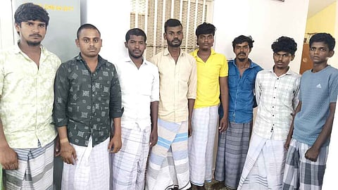 Tirunelveli district police arrested eight persons, including five history-sheeters, who were carrying sickles and celebrating the birthday of jailed A+ category rowdy Naveen, who was involved in several murder cases and caste-based attacks.  