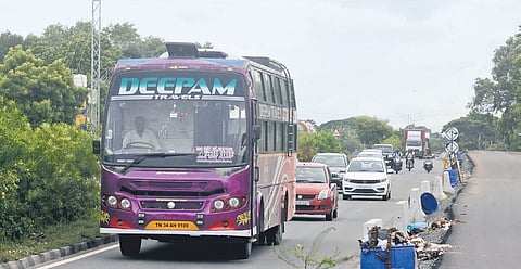 Stretch of Maduranthagam-Pukkathurai section of NH-32 in Chengalpattu 