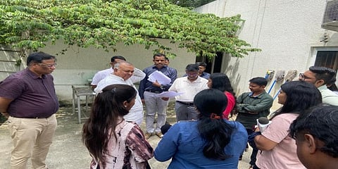 Forest Minister Ramalinga Reddy during a surprise visit to the Bengaluru Analytics and Research Laboratory