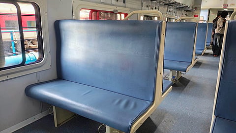 Seatbacks in the new LHB coaches of the Jan Shatabdi are positioned almost at 90 degrees.