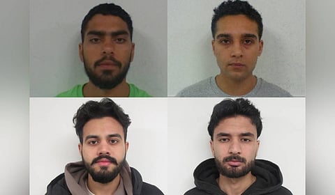 Palwinder Singh (top left), Jasmer Singh (top right), Amitoz Bajwa (bottom left) and Sahibjot Singh (bottom right) were linked to extortion-related activity and removed from Canada.