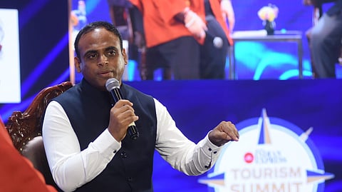 Ilayaraja, secretary: Chief minister and government of MP, Tourism department speaks on The beating heart of India- Discovering a New world during the Tourism Summit 2026 at ITC grand in Chennai on Tuesday.