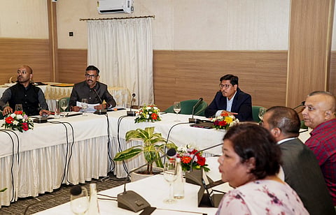 Meghalaya Chief Minister Conrad K Sangma during a meeting with the Election Department on the Special Intensive Revision (SIR) 2026 process for Meghalaya.