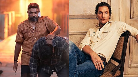 (L) Vijay Sethupathi in Maharaja; (R) Matthew McConaughey