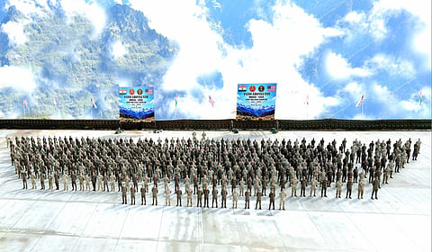 Around 600 military personnel from each country attended the opening ceremony at the Foreign Training Centre in Auli, a high-altitude location known for its rugged terrain.