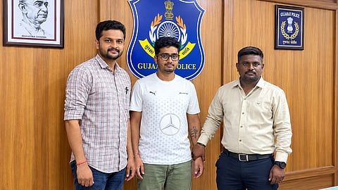 Sarthana Police launched an investigation and used technical analysis and Call Detail Records (CDR) to trace the accused (centre).