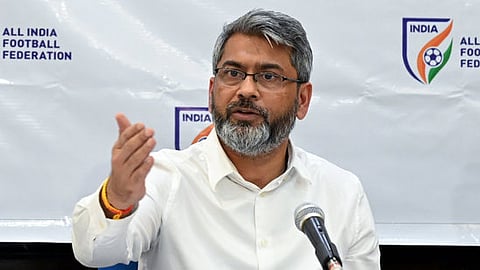 Kalyan Chaubey, president of All India Football Federation (AIFF), addressed a press conference on Thursday