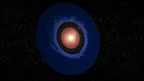 An artist's concept of the youngest known exoplanet, Elias 2-24 b