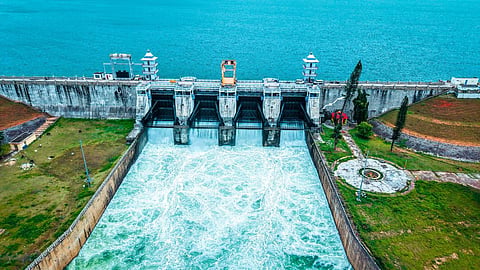 A view of Kabini Dam in Mysuru district on August 3, 2026. 