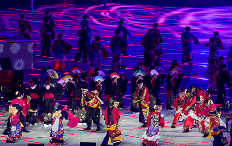 Artists perform during the Opening Ceremony on Saturday