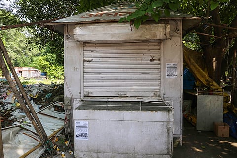 A view of the tea stall where Surendra Koli, accused in the Nithari case found dead, in Haridwar on Friday. 