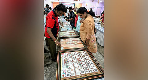 The collections span centuries, with coins dating back to 300 BC displayed alongside modern currency, stamps and postal cards.