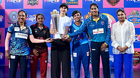 Heritage Foods Executive Director Nara Brahmani and India women’s cricket team former captain Mithali Raj at the inaugural ceremony of the first WAPL in Mangalagiri.