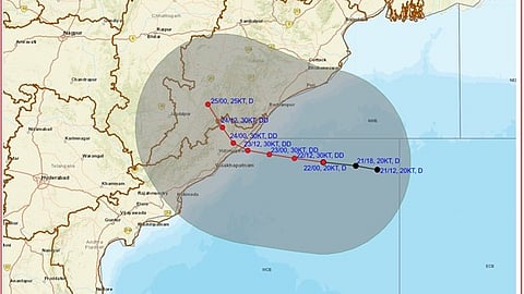 The India Meteorological Department (IMD) officials said the depression over the Westcentral and adjoining Northwest Bay of Bengal moved west-northwestwards at a speed of 17 kmph.