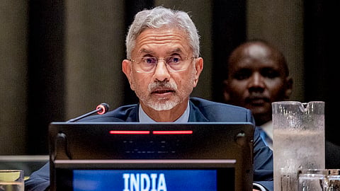 External Affairs Minister S Jaishankar during the 'Partners for Multilateralism, International Law, Peace & Prosperity' (P4M) Summit, in New York.