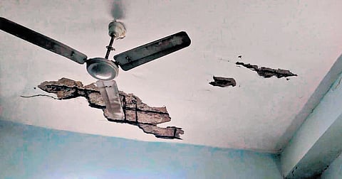 Another ceiling plaster collapse incident has taken place at the state-run MGM hospital, days after a similar incident in the Aarogyasri ward. Ceiling plaster collapsed in the Respiratory Intensive Care Unit (RICU), and physiotherapy departments.