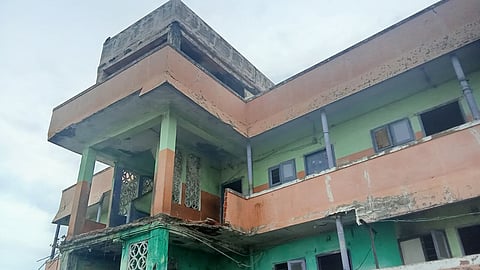 The dilapidated five-storey building at Old Washermenpet.