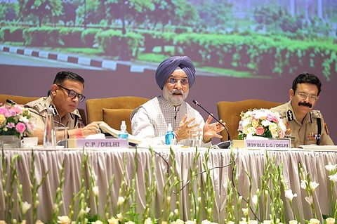 Lieutenant-Governor Taranjit Singh Sandhu during the meeting on Tuesday.