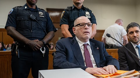Harvey Weinstein appears in Manhattan Court for sentencing Wednesday, Sept. 23, 2026 in New York.