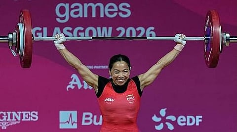 Mirabai Chanu in action