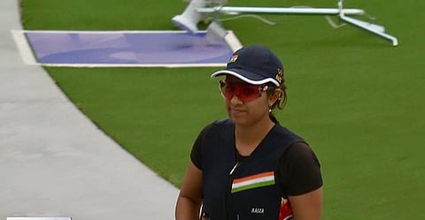 Raiza Dhillon during the women's skeet individual final