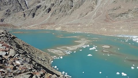 In 13-years the Ghepan glacial lake situated at an altitude of 4,070m has expanded from 36.5 hectares to 101.3 hectares. This lake is about 14km above Sissu and has a potential downstream flood path stretching nearly 90 km through Udaipur to the district boundary.