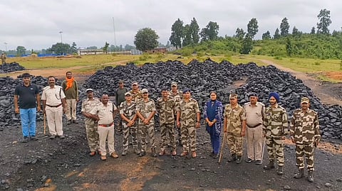 A CISF team, supported by the Quick Reaction Team (QRT), swiftly acted on the information and raided the identified location, leading to the recovery of approximately 250 tonnes of Grade-9 coal.