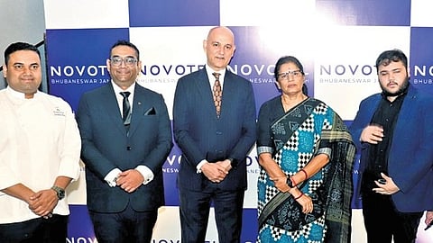 Deputy chief minister Pravati Parida and other dignitaries after inauguration of Novotel Bhubaneswar on Wednesday.