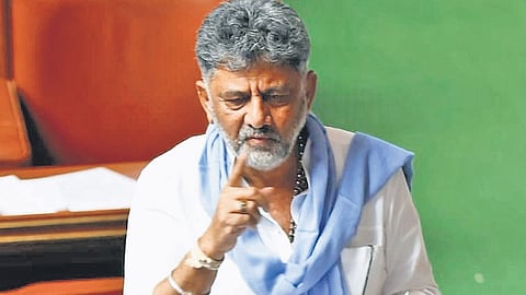 Chief Minister DK Shivakumar speaks in the Assembly on Thursday 
