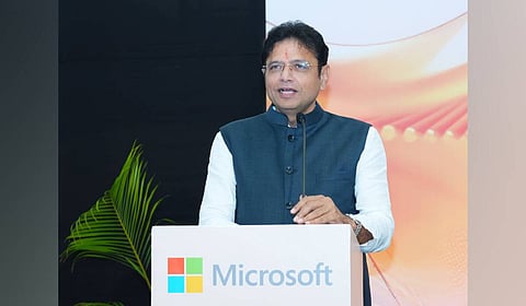 IT minister D Sridhar Babu inaugurates Microsofts India South Central data centre region.