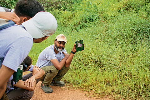 Harsha Jayaramaiah taking a workshop