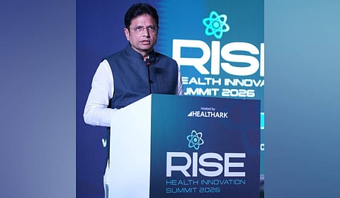 IT Minister D Sridhar Babu at RISE Health Innovation Summit 2026.