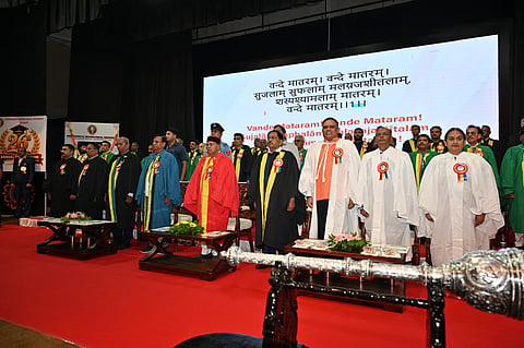 The full version of Vande Mataram was rendered in the 26th annual convocation of VTU in Belagavi on Saturday.