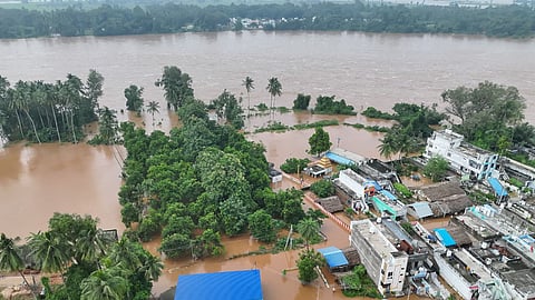 The Gotta barrage on the Vamsadhara recorded an inflow and outflow of 45,679 cusecs. The flow remained steady, but the first warning level had been crossed.
