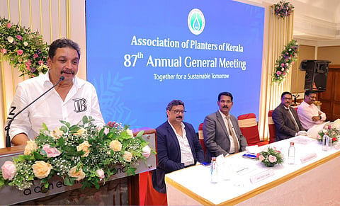 Forest Minister Shibu Baby John inaugurating the annual general body meeting of the Association of Planters of Kerala on Saturday.