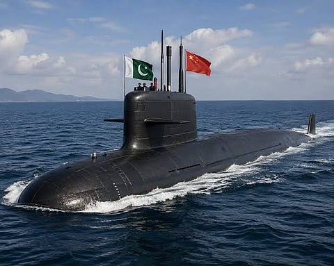 Hangor, the first of eight submarines Pakistan is acquiring from China, was commissioned at Sanya in China at the end of April and arrived in Karachi in June.