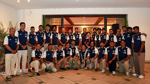 The Indian cricket team at the Asian Games.