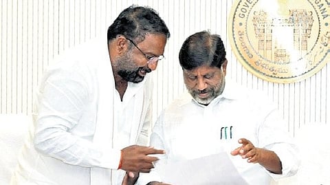 Deputy Chief Minister Mallu Bhatti Vikramarka and Animal Husbandry Minister Vakiti Srihari.
