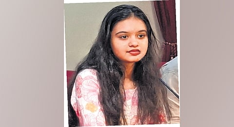 Fifteen-year-old Vishnupriya Pai, a Class 10 student of Alva’s Central School, Moodbidri