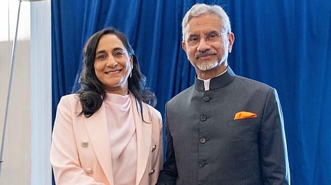 External Affairs Minister S Jaishankar with his Canadian counterpart Anita Anand.