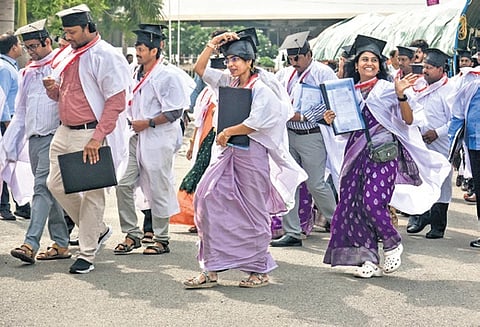 Graduates at the 6th Convocation of VIT-AP University 