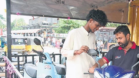 The e-bike service launched inside the railway station