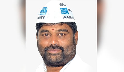 AAP leader Ashok V Sadam.