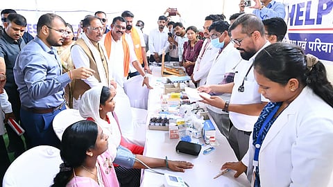 Chief Minister Vishnu Deo Sai visiting relief camps.