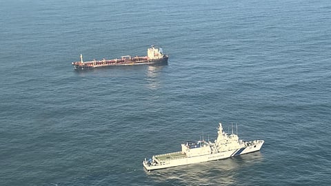 The incident comes a month after bulk carrier MV Ocean Winner sank off the Odisha coast, leaving 22 of its crew presumed dead. 
