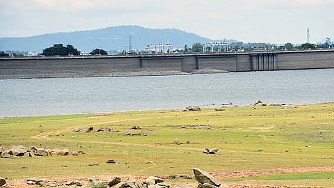 Water level at KRS reservior in Mandya district remains low this year.