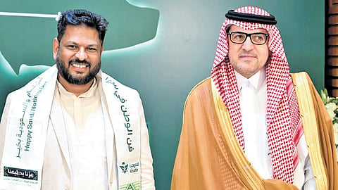 KNM secretary A I Abdul Majeed Swalahi with Saudi Ambassador Haytham bin Hassan Al-Maliki